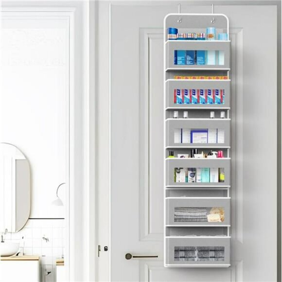 Over Door Hanging Organizer 6 Pocket Storage Clear Window Closet Holder - Picture 5 of 7